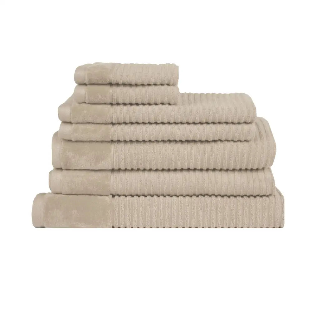 Royal Excellency 7 Piece Cotton Bath Towel Set - Plaster - Home & Garden > Bathroom Accessories