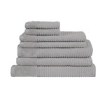Royal Excellency 7 Piece Cotton Bath Towel Set - Silver - Home & Garden > Bathroom Accessories > Bath Towels & Robes