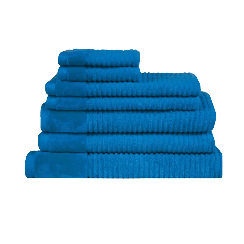 Royal Excellency 7 Piece Cotton Bath Towel Set - Teal - Home & Garden > Bathroom Accessories > Bath Towels & Robes