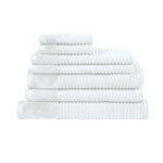 Royal Excellency 7 Piece Cotton Bath Towel Set - White - Home & Garden > Bathroom Accessories > Bath Towels & Robes
