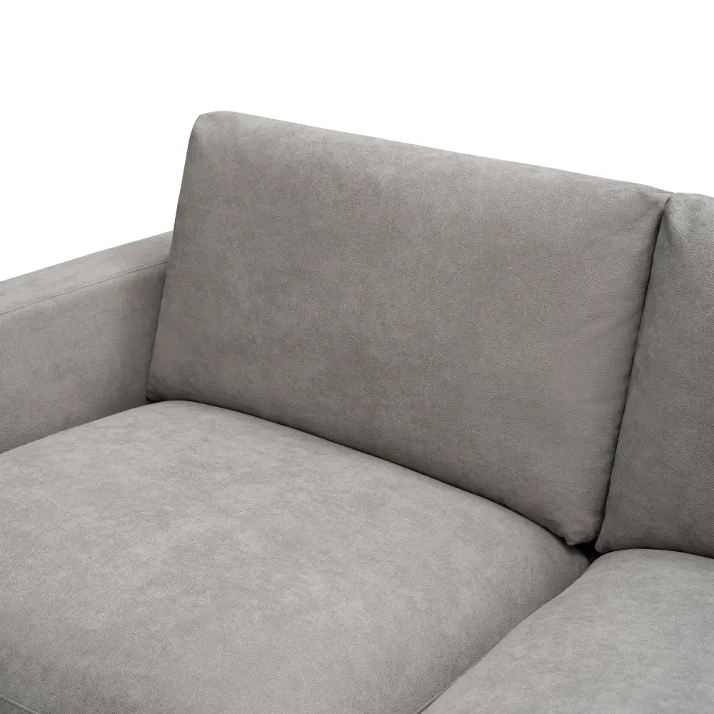 Royalty 3 Seater Sofa Fabric Uplholstered Left Chaise Lounge Couch - Grey - Furniture > Sofas