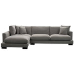 Royalty 3 Seater Sofa Fabric Uplholstered Left Chaise Lounge Couch - Grey - Furniture > Sofas