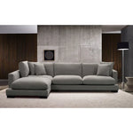Royalty 3 Seater Sofa Fabric Uplholstered Left Chaise Lounge Couch - Grey - Furniture > Sofas