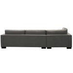 Royalty 3 Seater Sofa Fabric Uplholstered Left Chaise Lounge Couch - Grey - Furniture > Sofas