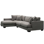 Royalty 3 Seater Sofa Fabric Uplholstered Left Chaise Lounge Couch - Grey - Furniture > Sofas