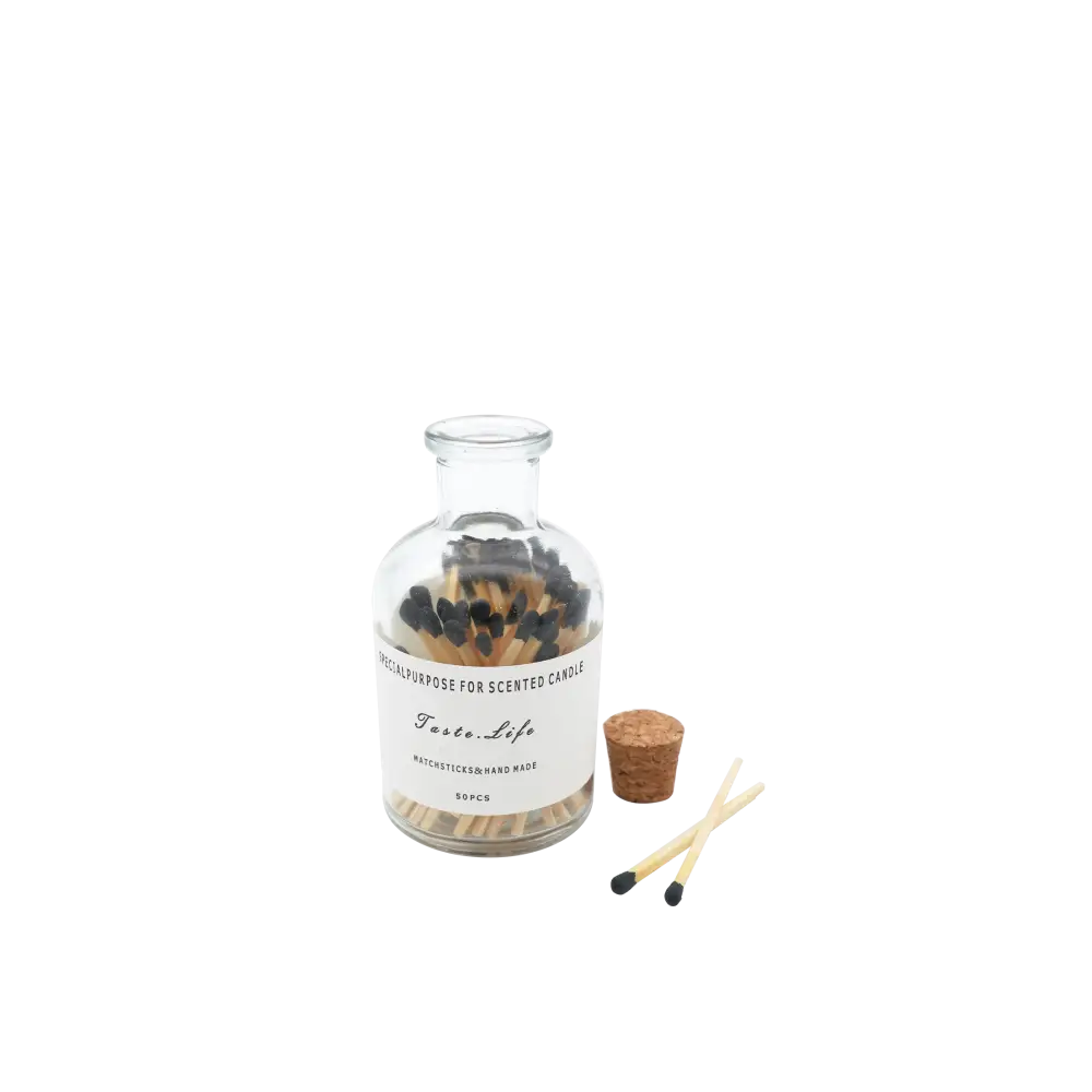 Ruban Black Tipped Matches in Bottle - Home & Garden > Decor