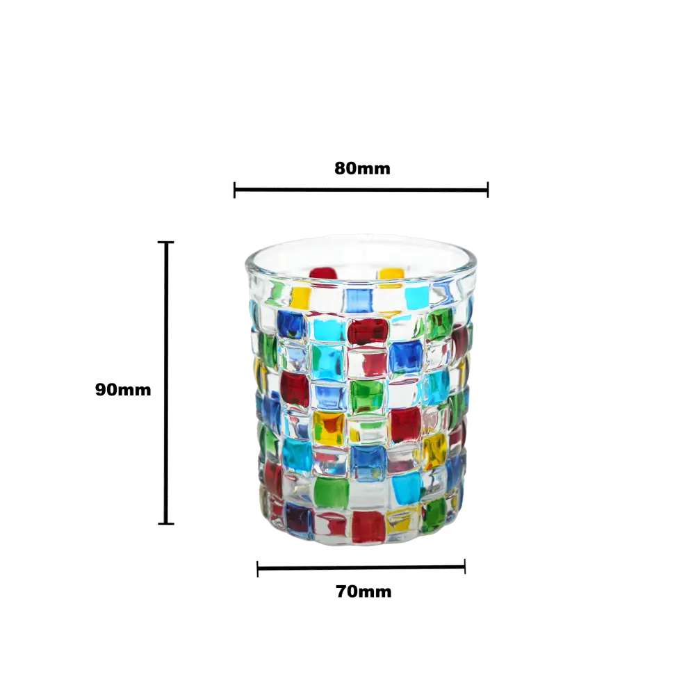 Rubik Glass Tumbler - 210ml - Home & Garden > Decor