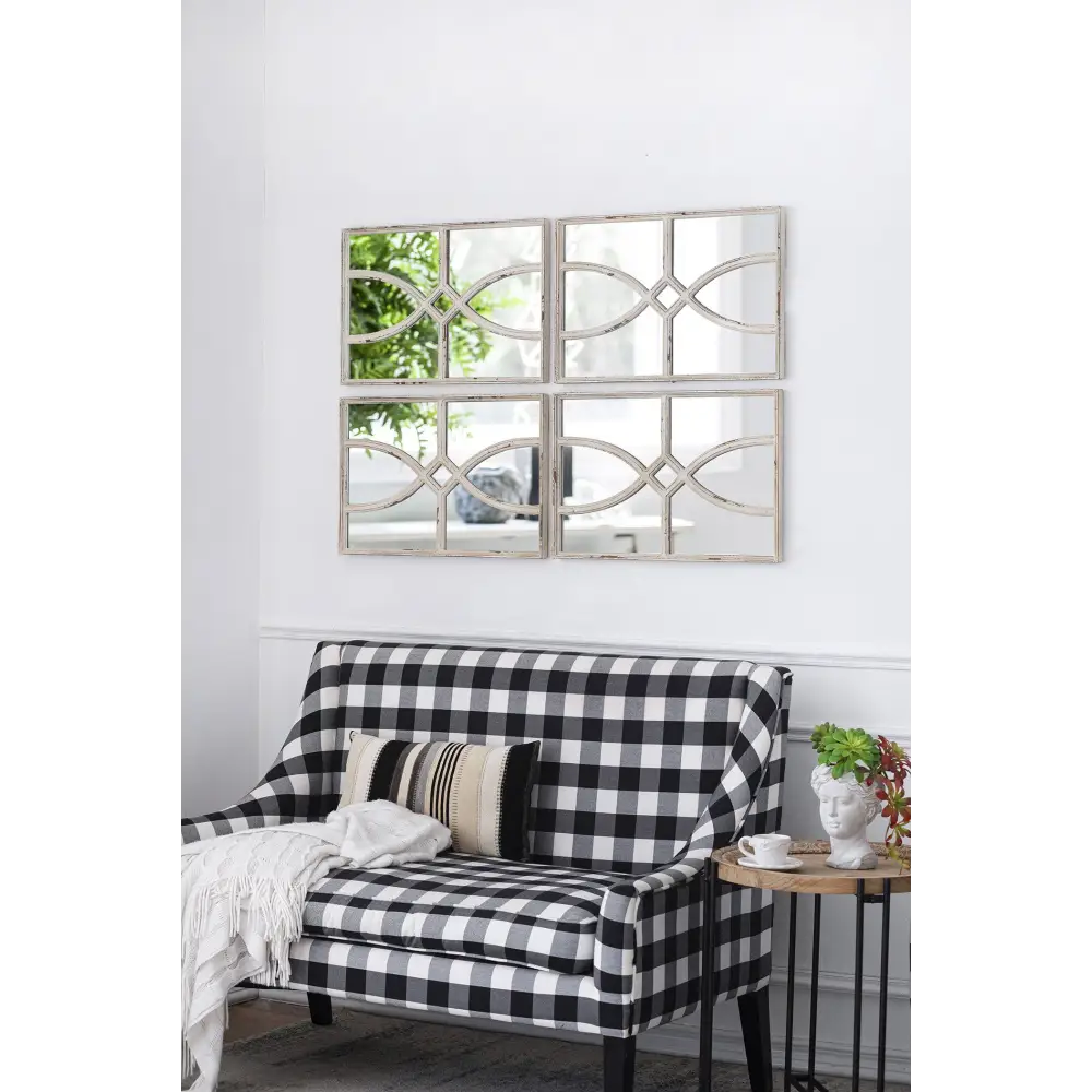 RUSTIC CARVED WALL MIRROR SET - Home & Garden > Decor > Mirrors