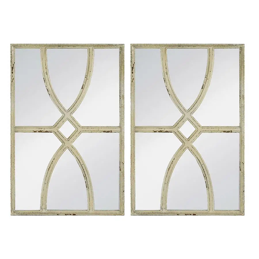 RUSTIC CARVED WALL MIRROR SET - Home & Garden > Decor > Mirrors