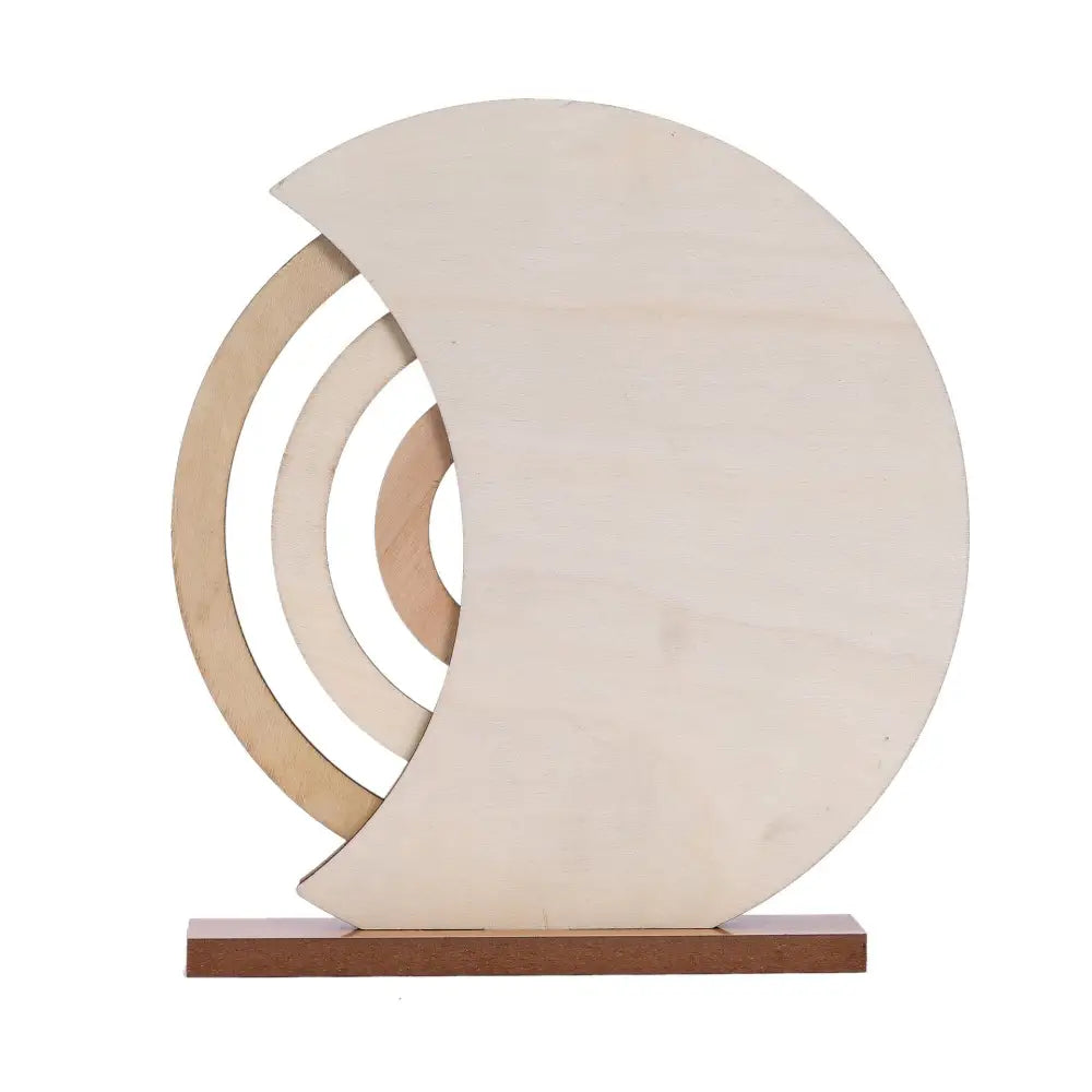 Rustic Perpetual Wooden Calendar | Decorative Home & Desk Accessory 20*18cm Moon shape - Home & Garden > Home Office