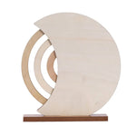 Rustic Perpetual Wooden Calendar | Decorative Home & Desk Accessory 20*18cm Moon shape - Home & Garden > Home Office