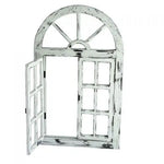 Rustic White Scarlett Window Mirror - Home & Garden > Home & Garden Others