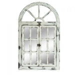 Rustic White Scarlett Window Mirror - Home & Garden > Home & Garden Others