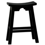 Ryo Solid Mahogany Kitchen Counter Stool (Black) - Furniture > Bar Stools & Chairs > Table & Bar Stools