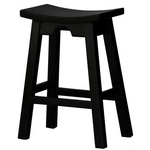 Ryo Solid Mahogany Kitchen Counter Stool (Black) - Furniture > Bar Stools & Chairs > Table & Bar Stools