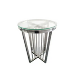 Salina Coffee Table - ClearTop - 45cm Silver - Furniture > Living Room
