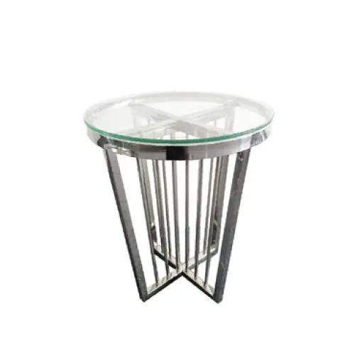 Salina Coffee Table - ClearTop - 45cm Silver - Furniture > Living Room