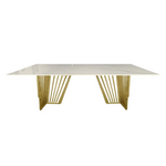 Salina Gold Dining Table -100cm x 200cm - Furniture > Dining