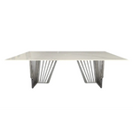 Salina Silver Dining Table -100cm x 200cm - Furniture > Dining