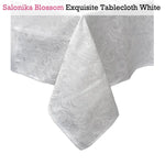 Salonika Blossom Tablecloth White 180 x 400 cm - Home & Garden > Kitchenware