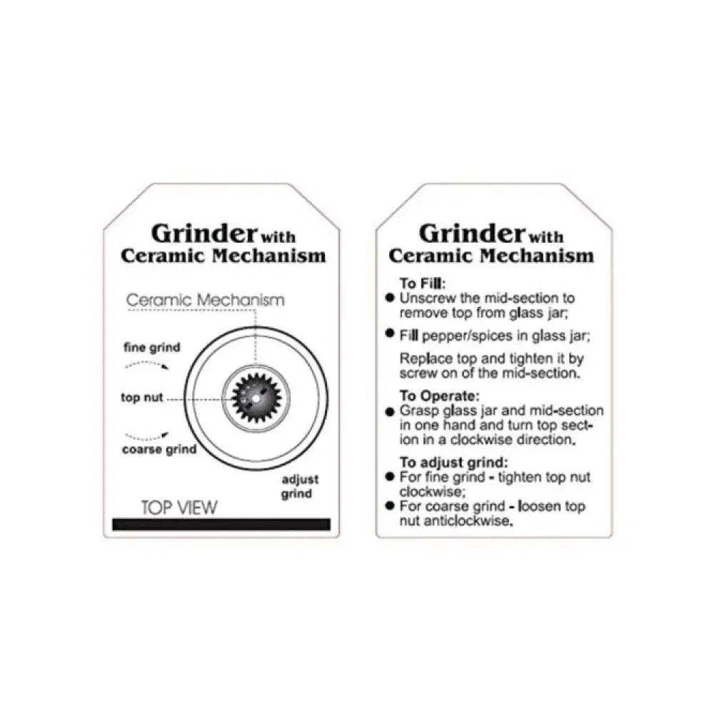 Salt and Pepper Grinder - 180ml Glass Design + Rose Gold Bottle Manual Hand Mill - Home & Garden > Kitchenware