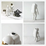Salute Astronaut Ceramic Vase - Tabletop Decor with Dried Flowers - White - Home & Garden > Decor > Vases & Table Decor