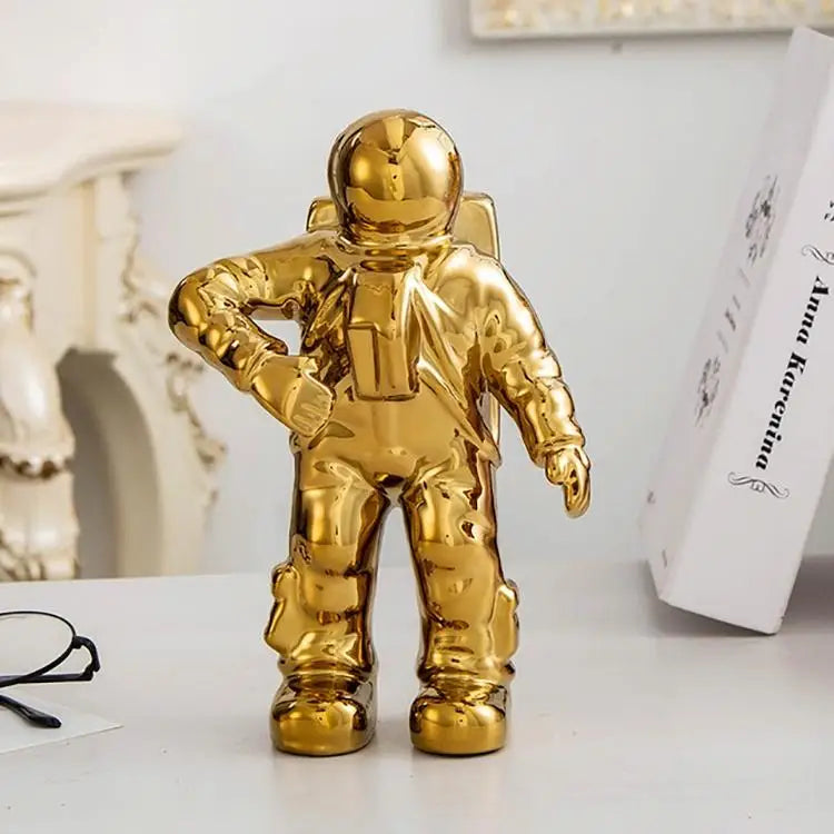 Salute Astronaut Ceramic Vase - Tabletop Decor with Dried Flowers - White - Home & Garden > Decor > Vases & Table Decor