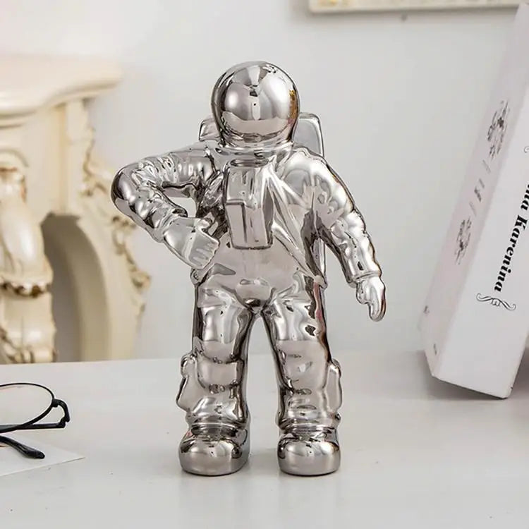 Salute Astronaut Ceramic Vase - Tabletop Decor with Dried Flowers - White - Home & Garden > Decor > Vases & Table Decor