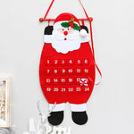 Santa Claus Advent Calendar - Felt Christmas Countdown with 24 Pockets for Kids - Occasions > Christmas > Christmas