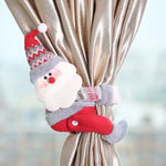 Santa Claus Curtain Tieback - Plush Christmas Curtain Holder for Festive Home Decor 22*44cm 2 PCS - Occasions >