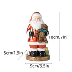 Santa Claus Figurine with Bear - 18cm Festive Resin Christmas Decoration - Occasions > Christmas > Christmas Decorations