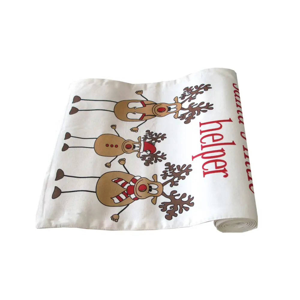 Santa’s Little Helper Cotton Table Runner 33 x 180 cm - Home & Garden > Kitchenware