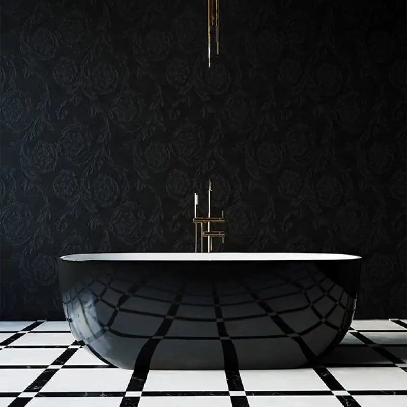 Sapphire Black Acrylic Freestanding Bath - Furniture > Bathroom