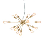 Sarantino 15-Light Sputnik Chandelier in Brass Finish - Home & Garden > Lighting