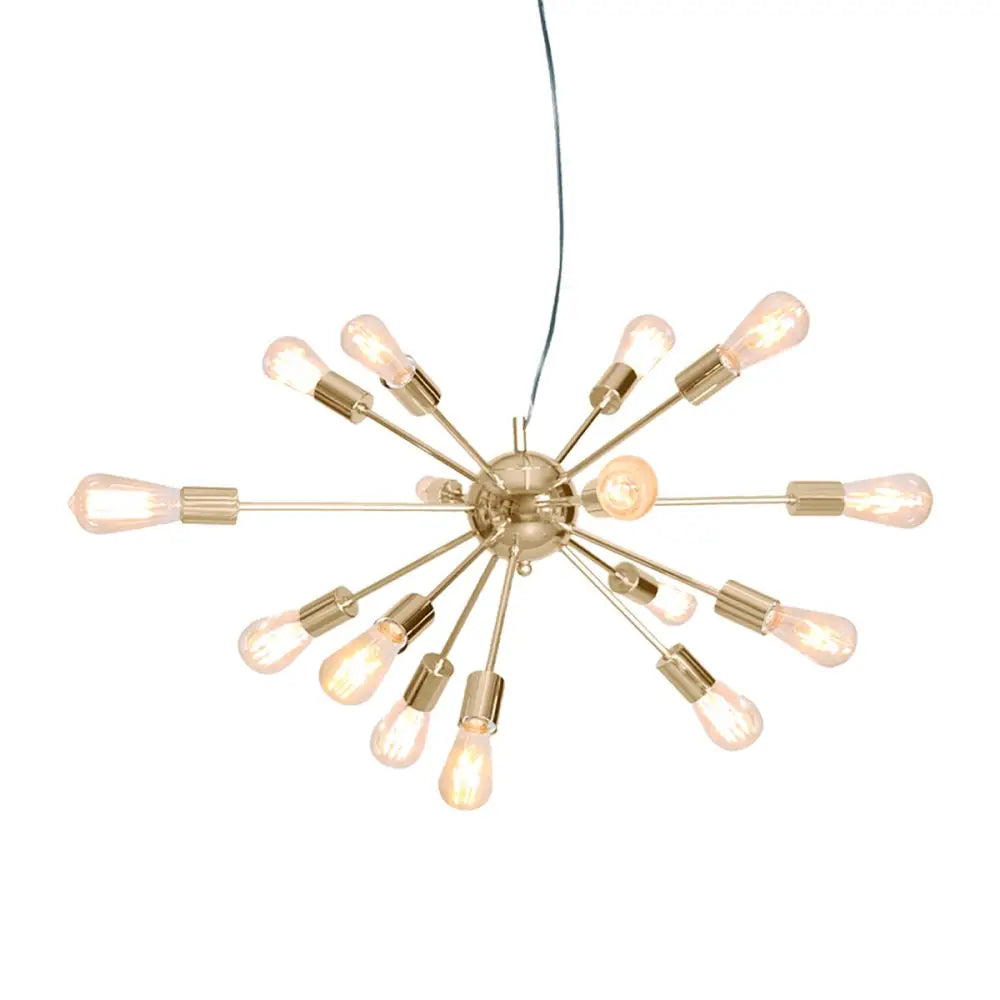 Sarantino 15-Light Sputnik Chandelier in Brass Finish - Home & Garden > Lighting