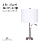 Sarantino 2-in-1 Table Lamp with LED Reading Light - Home & Garden > Lighting