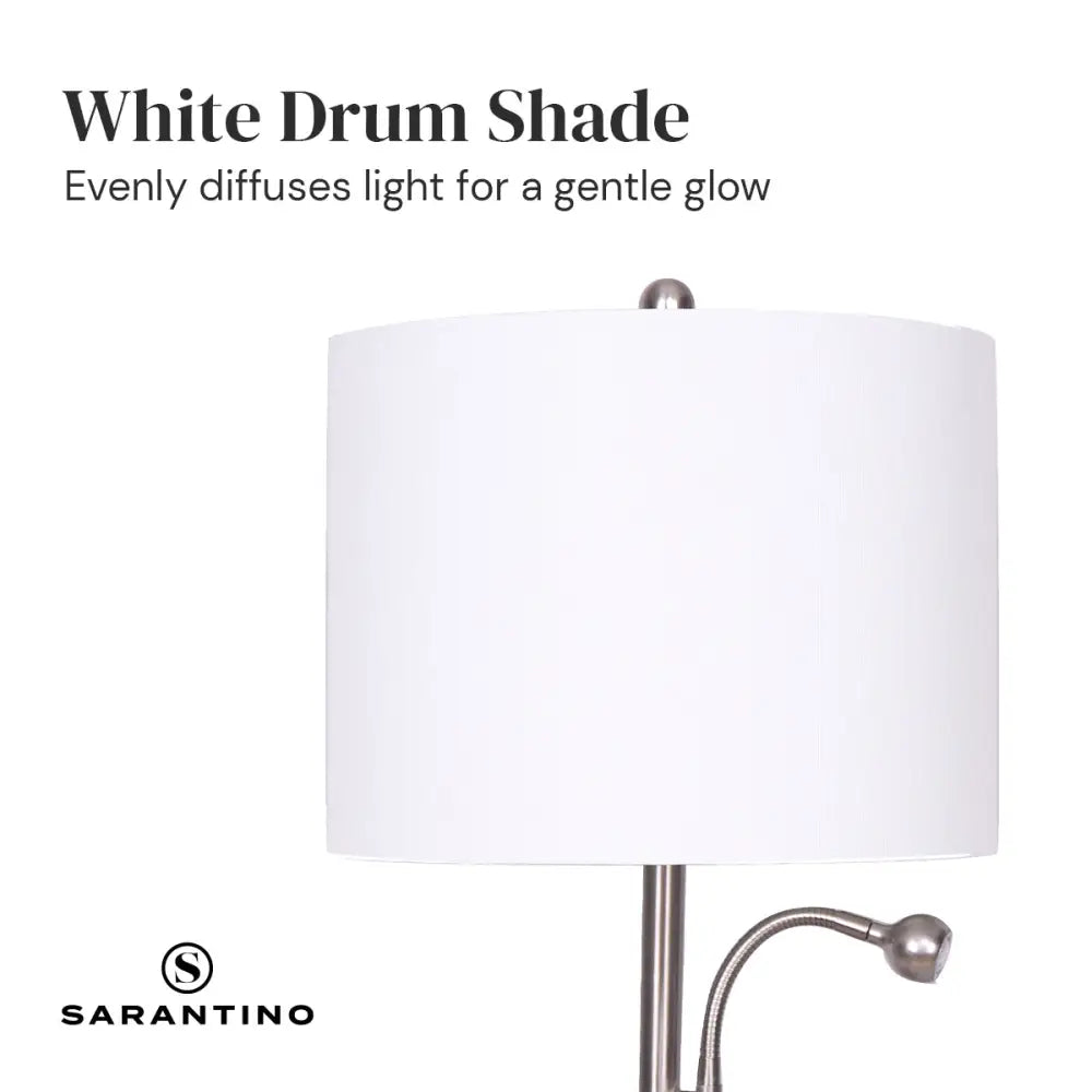 Sarantino 2-in-1 Table Lamp with LED Reading Light - Home & Garden > Lighting