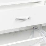 Sarantino 24 Pairs Shoe Cabinet Rack Storage Cupboard Organiser Shelf White Drawers Chest - Furniture > Living Room >