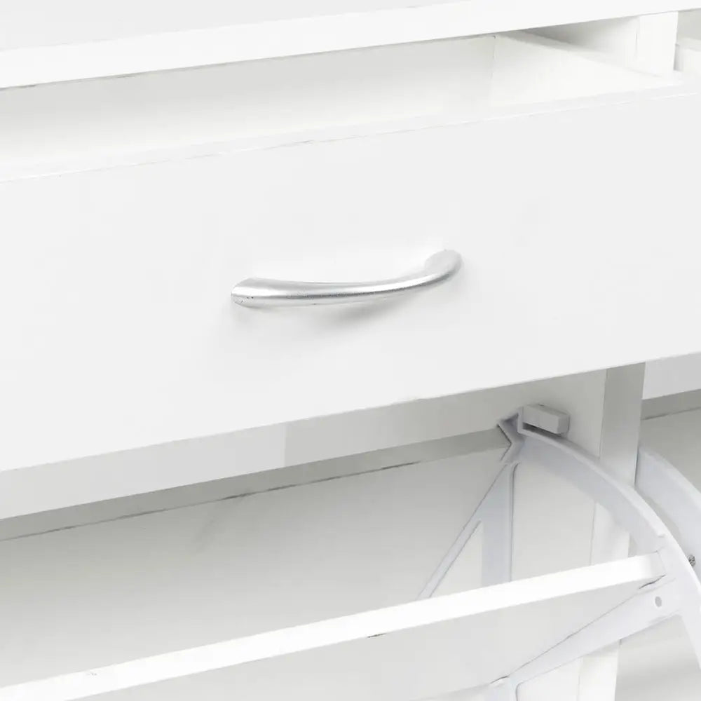 Sarantino 24 Pairs Shoe Cabinet Rack Storage Cupboard Organiser Shelf White Drawers Chest - Furniture > Living Room >
