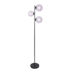 Sarantino 3-Light Black Metal Floor Lamp - Home & Garden > Lighting