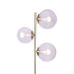 Sarantino 3-Light Gold Metal Floor Lamp with Glass Shades - Home & Garden > Lighting