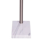 Sarantino 3-Light Metal Arc Floor Lamp - Nickel & Marble Finish - Home & Garden > Lighting