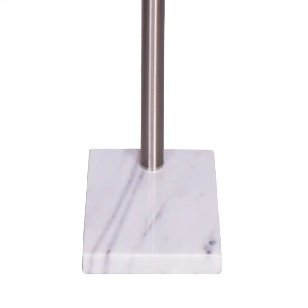 Sarantino 3-Light Metal Arc Floor Lamp - Nickel & Marble Finish - Home & Garden > Lighting