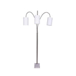 Sarantino 3-Light Metal Arc Floor Lamp - Nickel & Marble Finish - Home & Garden > Lighting
