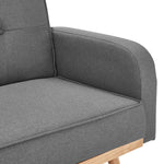 Sarantino 3-Seater Corner Sofa Bed with Chaise Lounge - Dark Grey - Furniture > Sofas