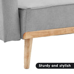 Sarantino 3-Seater Corner Sofa Bed with Chaise Lounge - Light Grey - Furniture > Bar Stools & Chairs > Arm Chairs &