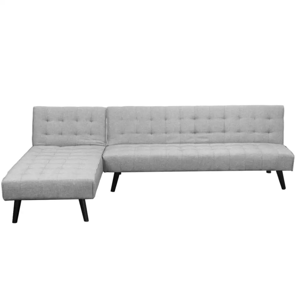 Sarantino 3-seater Corner Sofa Bed With Lounge Chaise Couch Furniture Light Grey - Furniture > Sofas