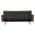 Sarantino 3-Seater Fabric Sofa Bed Futon - Brown - Furniture > Sofas