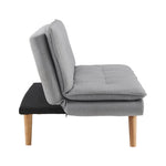 Sarantino 3 Seater Linen Couch Sofa Bed Lounge Futon - Light Grey - Furniture > Sofas