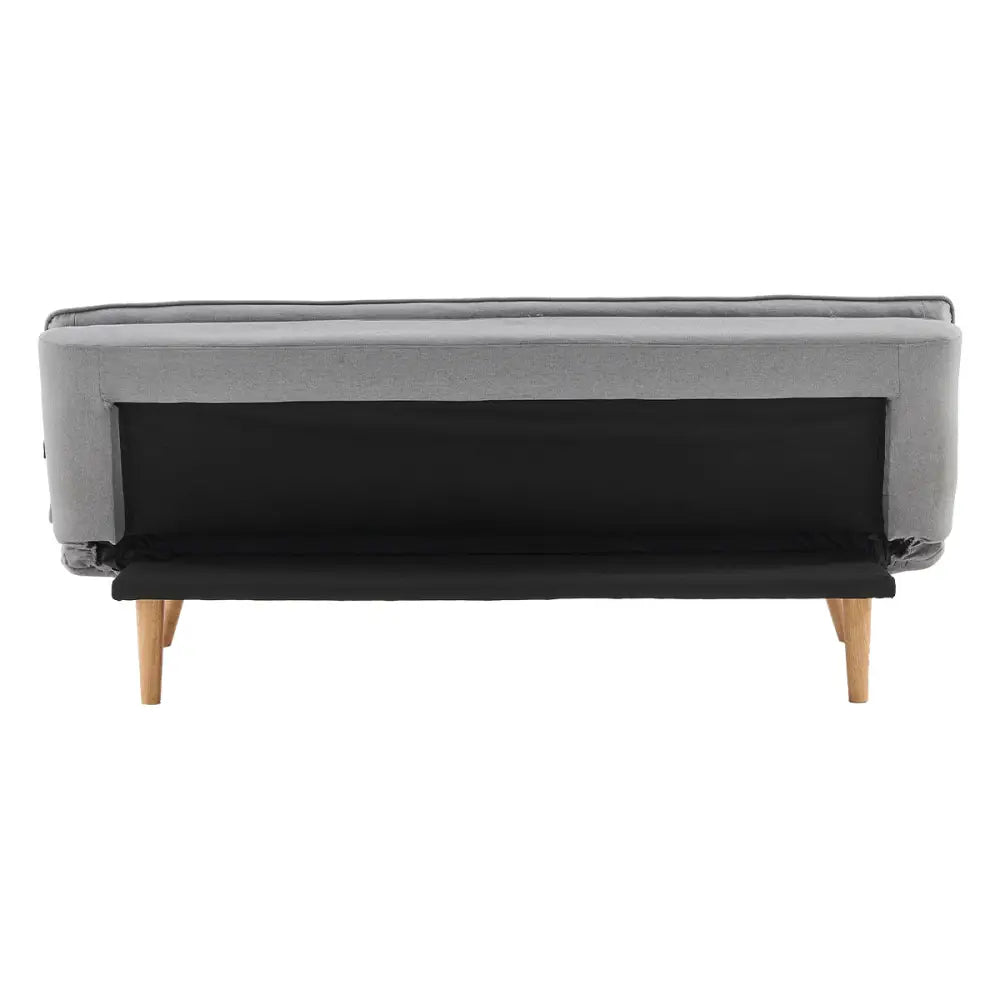 Sarantino 3 Seater Linen Couch Sofa Bed Lounge Futon - Light Grey - Furniture > Sofas